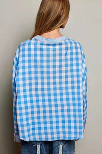 POL Gingham Embroidered Palm Tree Blouse 100100319081062 50 Affordable Fashion Under $100 Jerry's Apparel 