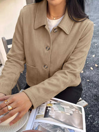 Collared Neck Button Up Jacket 100100599459201 46 Affordable Fashion Under $100 Jerry's Apparel 