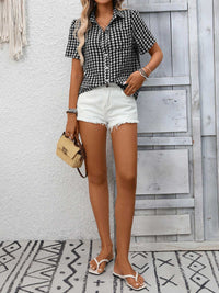 Plaid Button-Up Short Sleeve Shirt 100100054709959 33 Affordable Fashion Under $100 Jerry's Apparel 