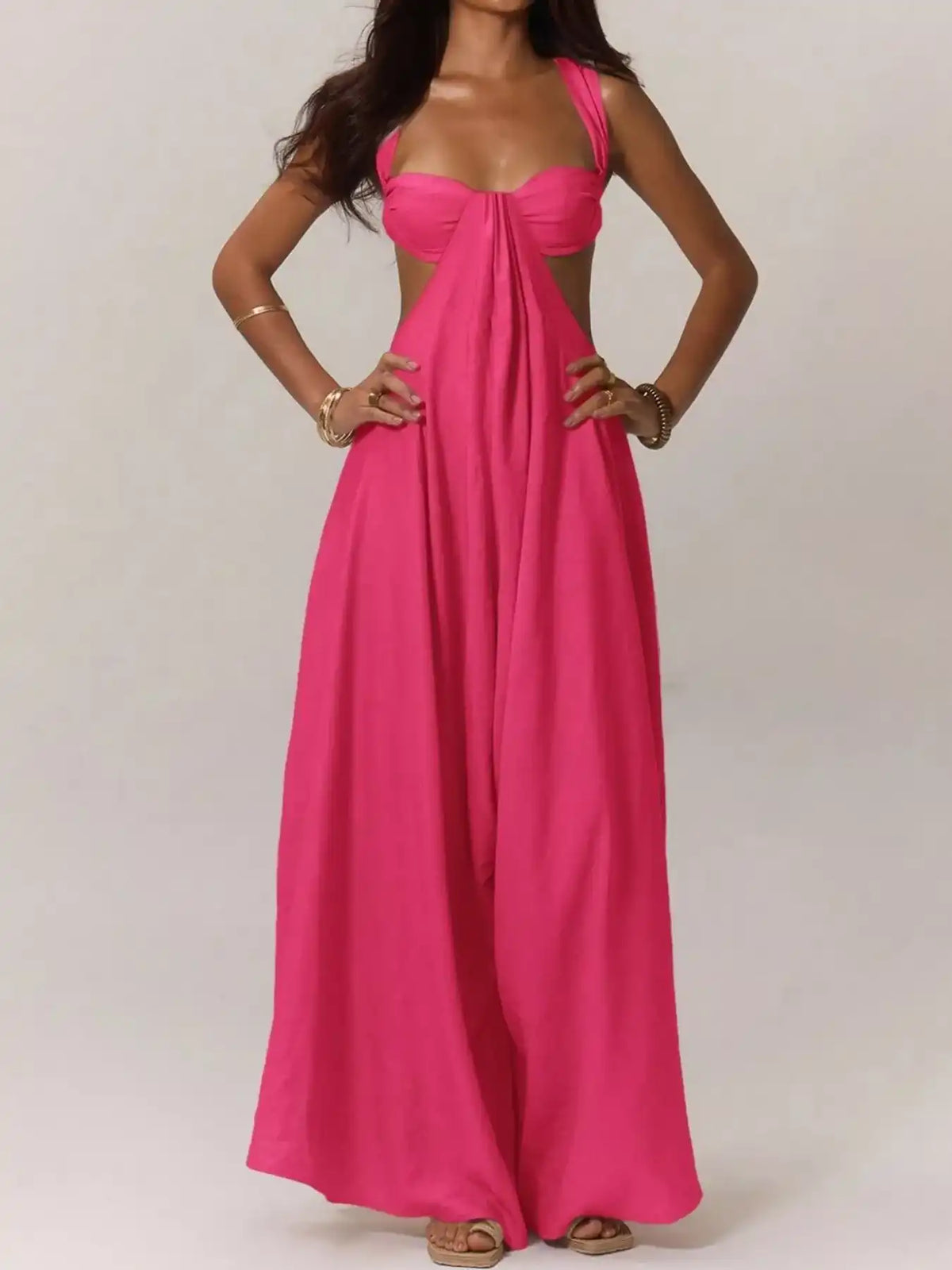 Backless Wide-Leg Jumpsuit with Cut-out Detail 101001809712429 55 Affordable Fashion Under $100 Jerry's Apparel 
