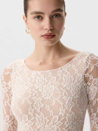 Lace Round Neck Long Sleeve Top 100100846416323 30 Affordable Fashion Under $100 Jerry's Apparel 