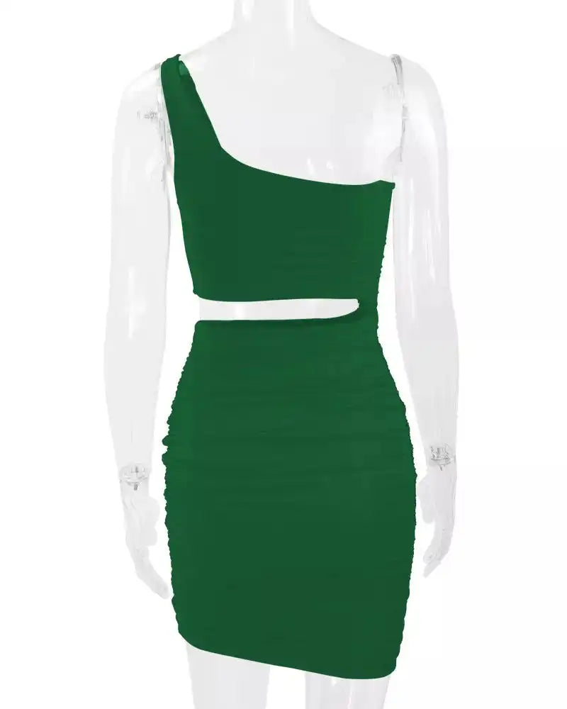 One-Shoulder Cutout Ruched Bodycon Mini Dress 101001098960768 27 Gifts for Her Jerry's Apparel 