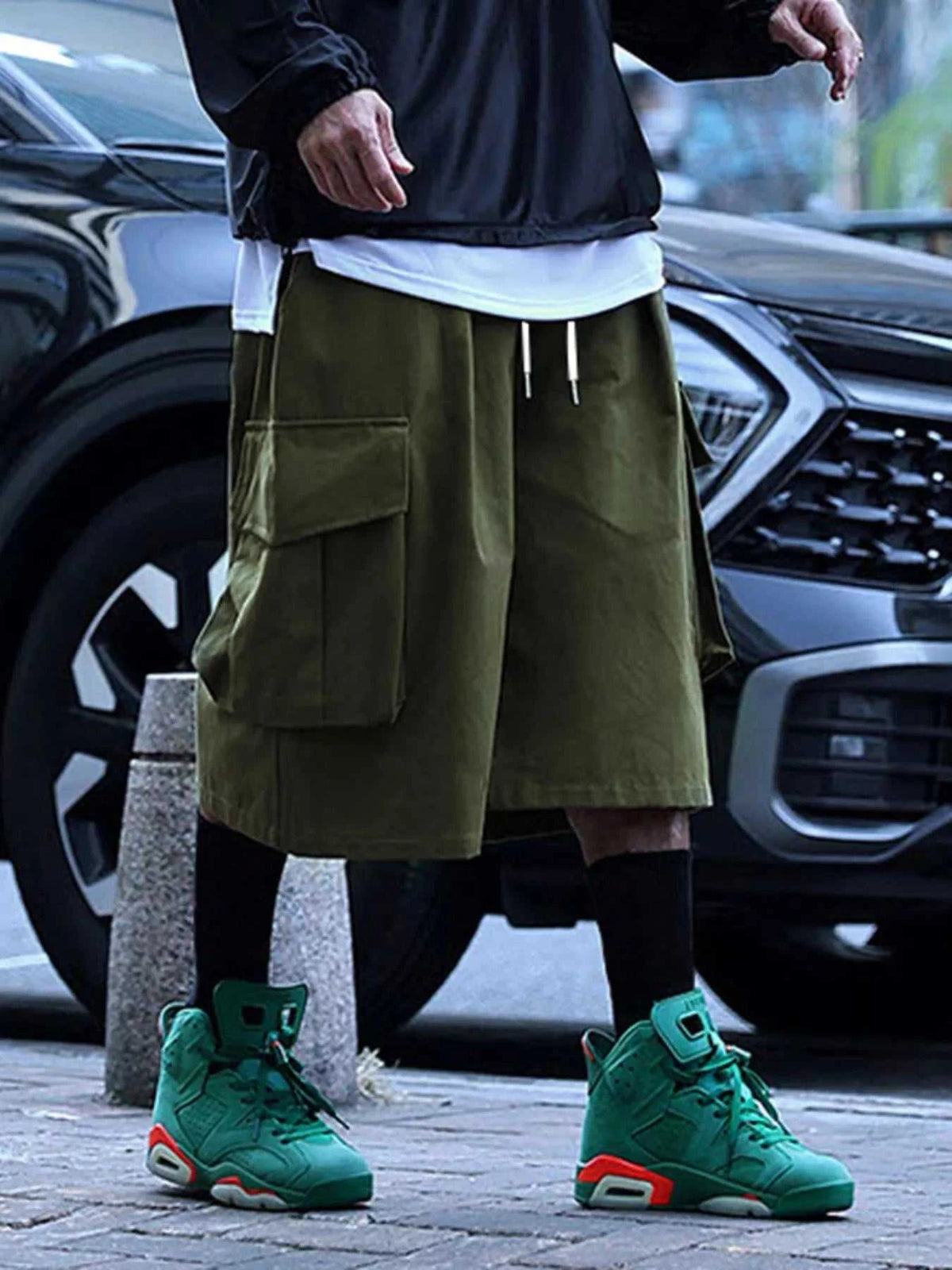 Men's Full Size Cargo Shorts with Drawstring Waist Plus Size 100400558150756 44 Affordable Fashion Under $100 Jerry's Apparel 