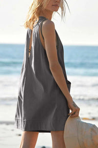 Lovelet Round Neck Sleeveless Romper with Pockets 100100661551405 26 Affordable Fashion Under $100 Jerry's Apparel 
