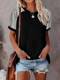Plus Size Casual Color Block Raglan Sleeve T-Shirt 100100822855703 26 Affordable Fashion Under $100 Jerry's Apparel 