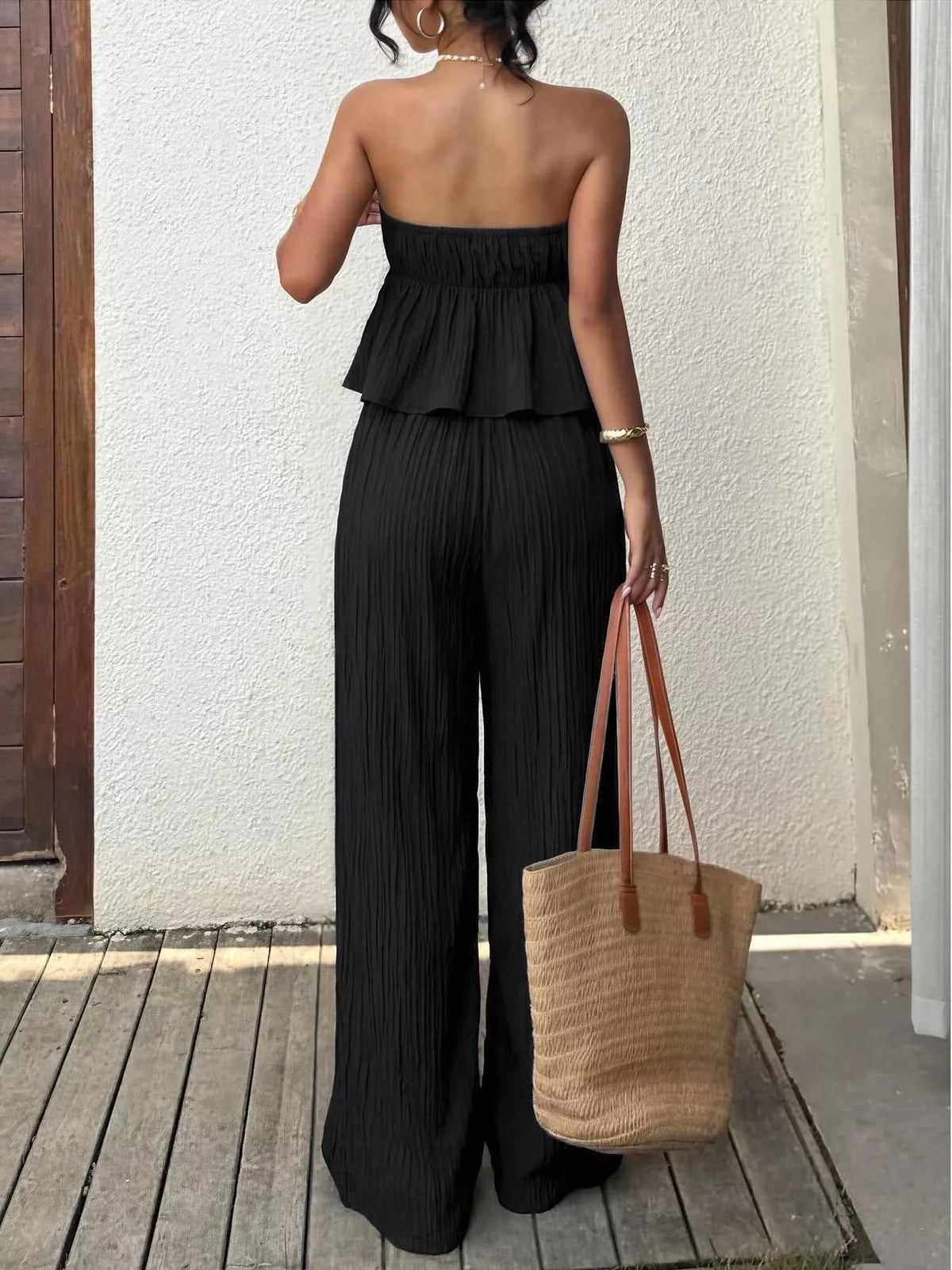 Tube Top and Wide-Leg Pants Set 100100877151663 41 Affordable Fashion Under $100 Jerry's Apparel 