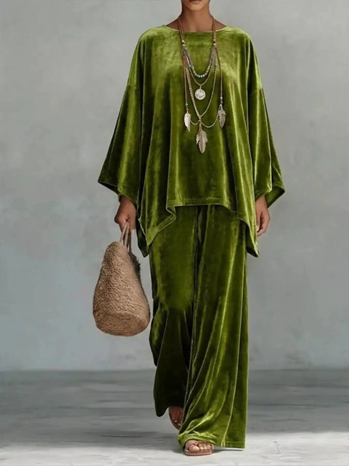 Full Size Asymmetrical Top and Wide Leg Pants Set Plus Size 101001927528588 54 Affordable Fashion Under $100 Jerry's Apparel 