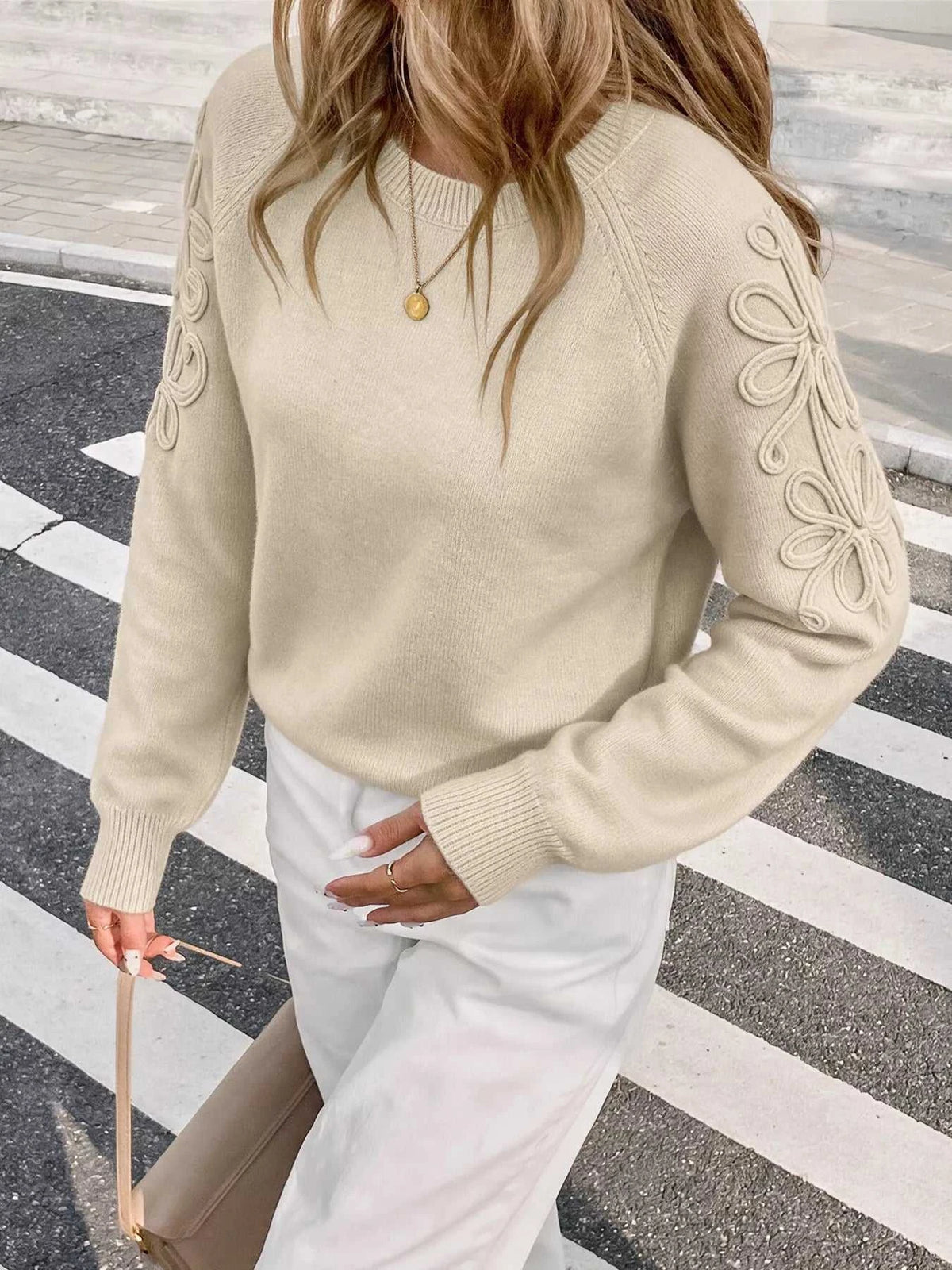 Floral Raglan Sleeve Sweater 101002372347953 60 Affordable Fashion Under $100 Jerry's Apparel 