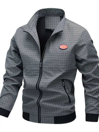 Men's Plus Size Plaid Lightweight Zip-Up Jacket 100400758025131 54 Affordable Fashion Under $100 Jerry's Apparel 