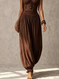 Boho Lace Corset Bodice Jumpsuit with Harem Pants 101001053483751 81 Affordable Fashion Under $100 Jerry's Apparel 