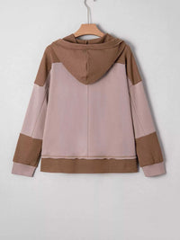 Oversize Waffle Patchwork Exposed Seam Casual Hoodie 100100932078895 56 Affordable Fashion Under $100 Jerry's Apparel 