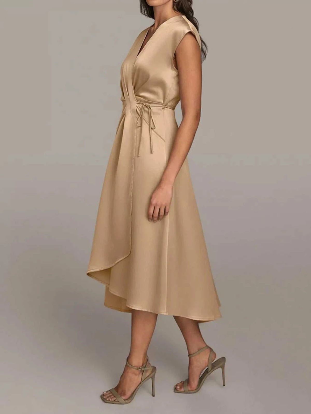 Satin Wrap Midi Dress with Pockets 100100281166734 42 Affordable Fashion Under $100 Jerry's Apparel 