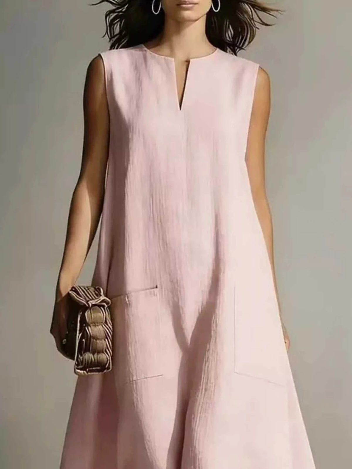 Full Size Notched Sleeveless Maxi Dress Plus Size 100100975553560 32 Affordable Fashion Under $100 Jerry's Apparel 
