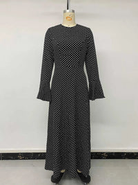 Polka Dot Flare Sleeve Maxi Dress 101001766830124 45 Affordable Fashion Under $100 Jerry's Apparel 