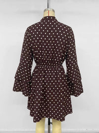 Polka Dot Flare Sleeve Tie Neck Dress 100100463359157 40 Affordable Fashion Under $100 Jerry's Apparel 