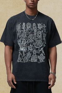Men's Graphic Round Neck Half Sleeve T-Shirt