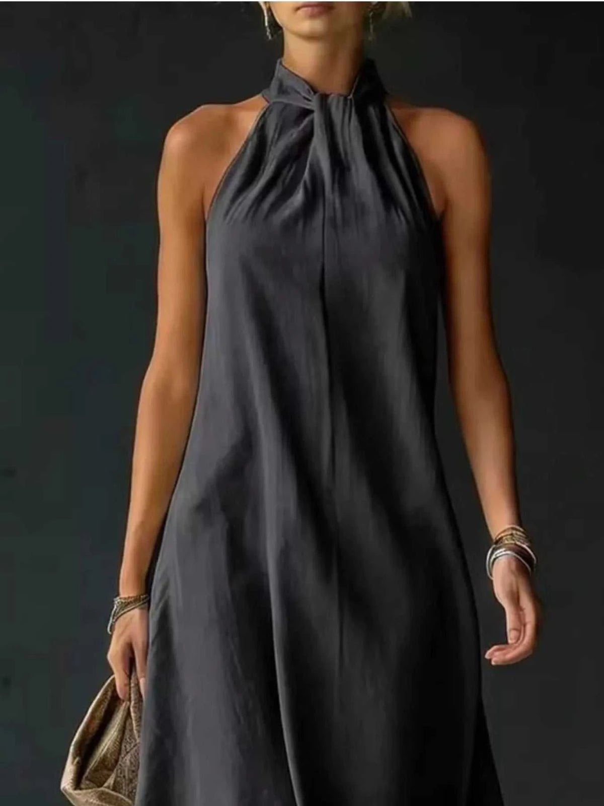 Full Size Halter Neck Maxi Dress Plus Size 100100987148992 32 Affordable Fashion Under $100 Jerry's Apparel 