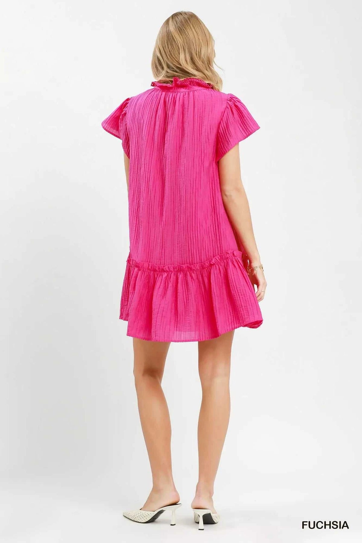 Umgee Textured Ruffle Hem Mini Dress 100100516891911 51 Affordable Fashion Under $100 Jerry's Apparel 