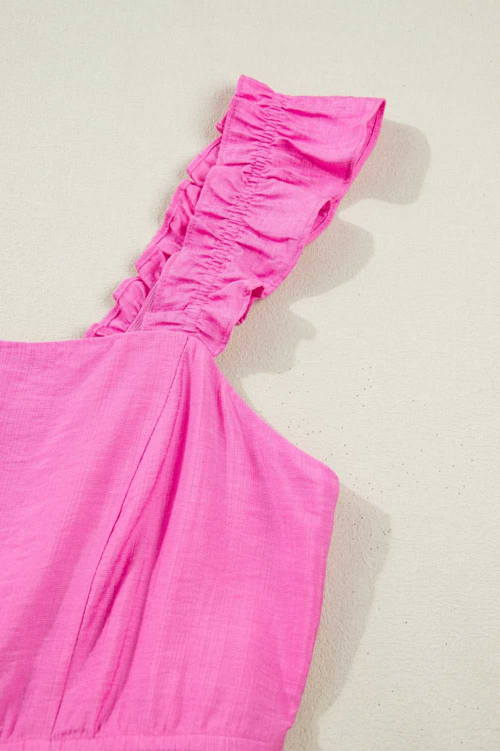 Solid Color Ruffle Trim High Waist Sleeveless Maxi Dress 100100088875266 51 Gifts for Her Jerry's Apparel 