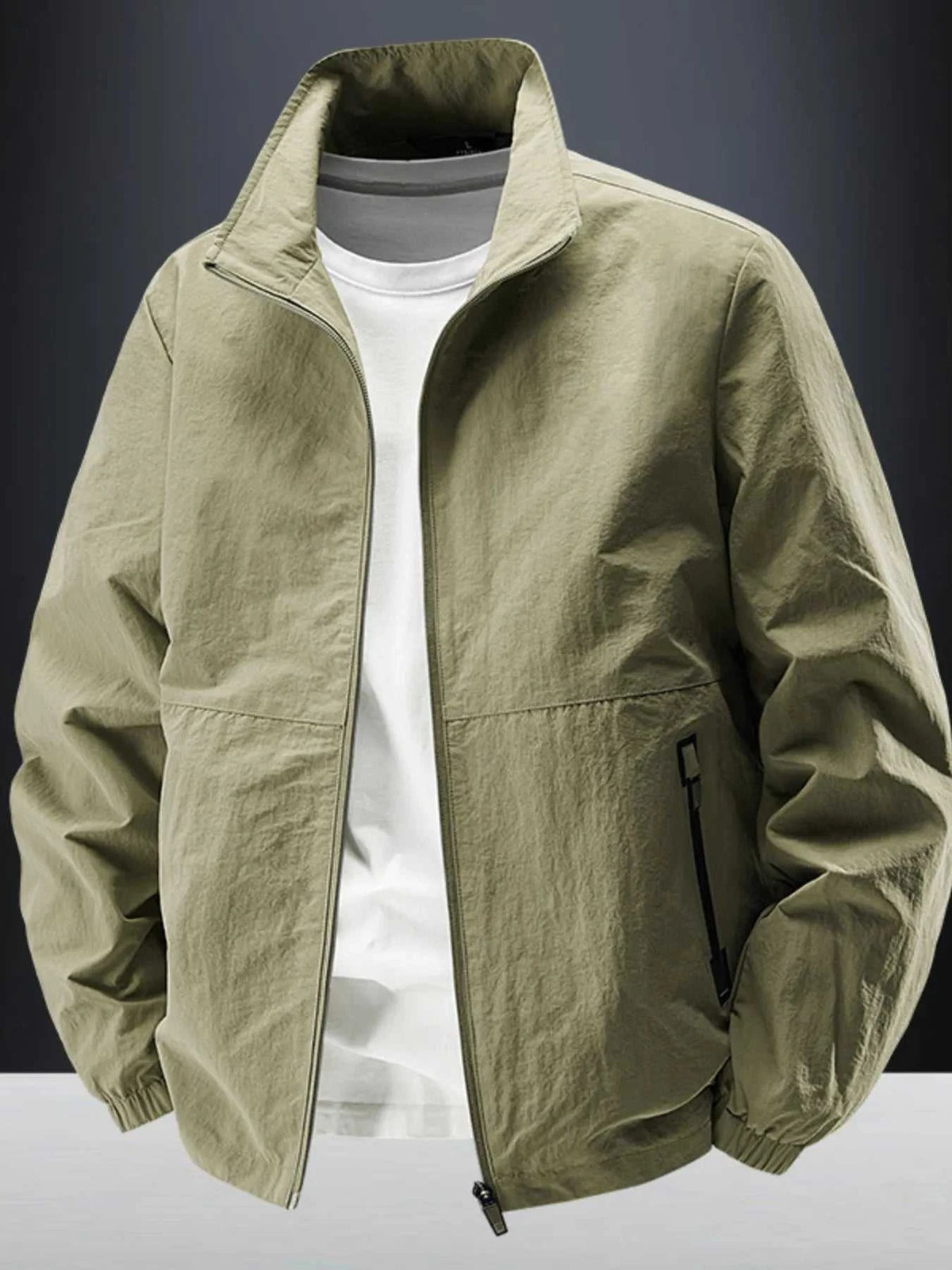 Men's Plus Size Zip Up Long Sleeve Jacket 100400232521161 77 Affordable Fashion Under $100 Jerry's Apparel 