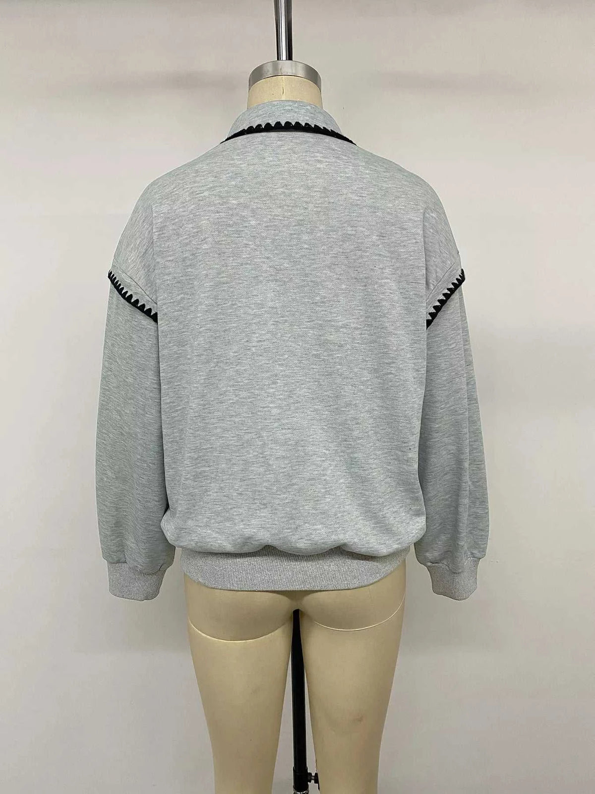 Polo Collar Dropped Shoulder Sweatshirt 101001325916897 37 Affordable Fashion Under $100 Jerry's Apparel 