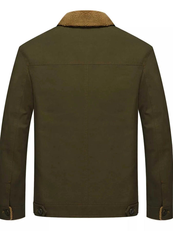 Men's Plus Size Button Up Fleece Lined Jacket 100400542734695 91 Affordable Fashion Under $100 Jerry's Apparel 