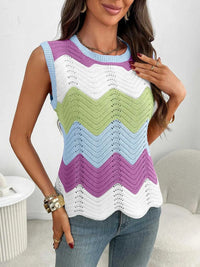 Color Block Round Neck Sweater Vest 100100253791586 34 Affordable Fashion Under $100 Jerry's Apparel 