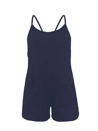 Full Size Scoop Neck Spaghetti Strap Overalls Plus Size