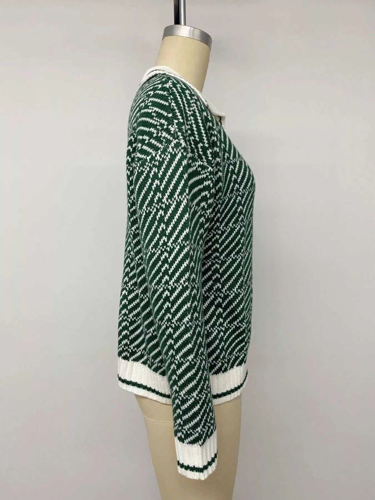 Geometric Patterned Collared Sweater 100100943854125 43 Affordable Fashion Under $100 Jerry's Apparel 