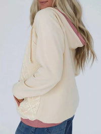 Crochet Panel Kangaroo Pocket Hoodie 100100680471392 52 Affordable Fashion Under $100 Jerry's Apparel 