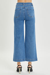 Full Size High Rise Wide Leg Jeans