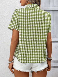 Plaid Button-Up Short Sleeve Shirt 100100054709959 33 Affordable Fashion Under $100 Jerry's Apparel 