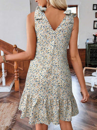 Floral Print Tie Strap Ruffle Hem Mini Dress 100100359163332 28 Affordable Fashion Under $100 Jerry's Apparel 