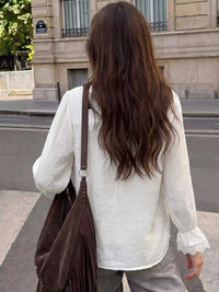 Lace-Trimmed Button-Down Shirt 101001213081303 50 Affordable Fashion Under $100 Jerry's Apparel 