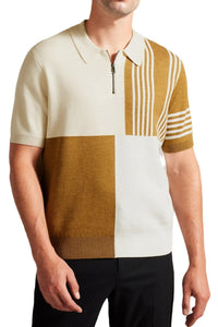 Men's Plus Size Color Block Short Sleeve Polo