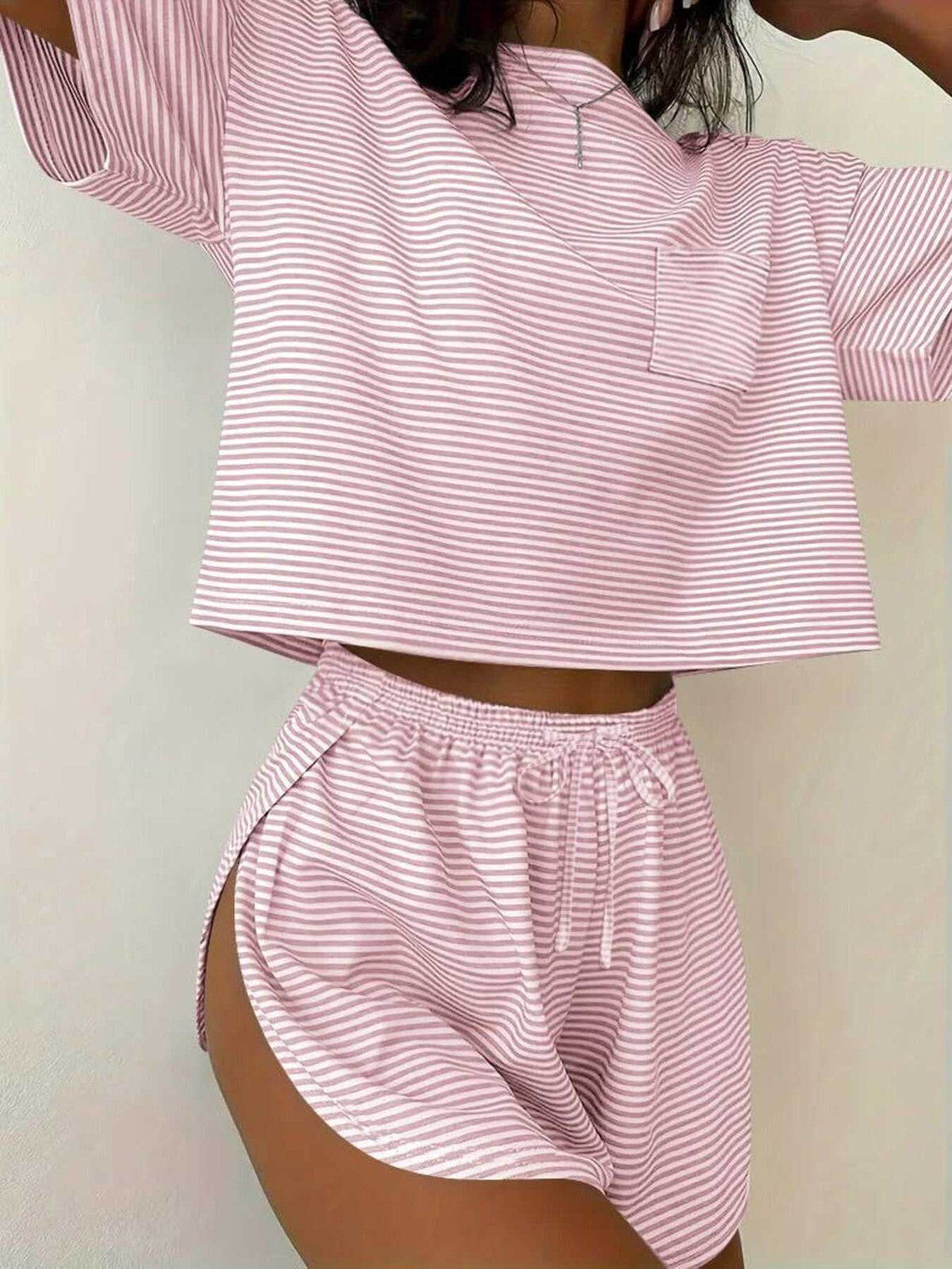 Printed Round Neck Tee and Shorts Set 100100695671655 31 Affordable Fashion Under $100 Jerry's Apparel 
