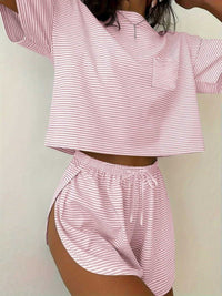 Printed Round Neck Tee and Shorts Set 100100695671655 31 Affordable Fashion Under $100 Jerry's Apparel 