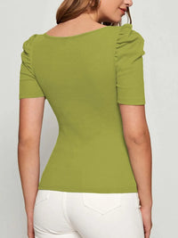 Square Neck Short Sleeve T-Shirt