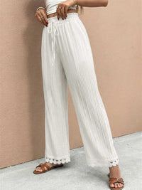 Lace Trim Wide Leg Pants 100100538530343 34 Affordable Fashion Under $100 Jerry's Apparel 