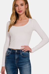 Scoop Neck Long Sleeve T-Shirt