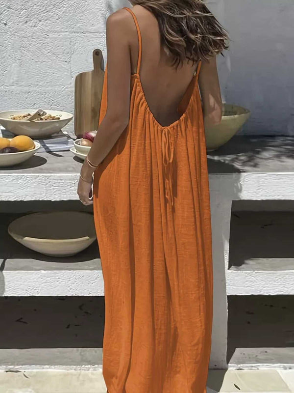 Full Size Backless Scoop Neck Maxi Dress Plus Size 100100427117994 25 Affordable Fashion Under $100 Jerry's Apparel 