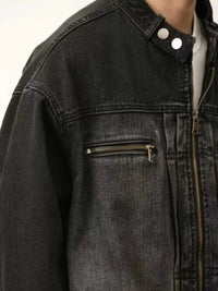 Men's Full Size Washed Zip Up Denim Jacket Plus Size 104003330203490 77 Affordable Fashion Under $100 Jerry's Apparel 