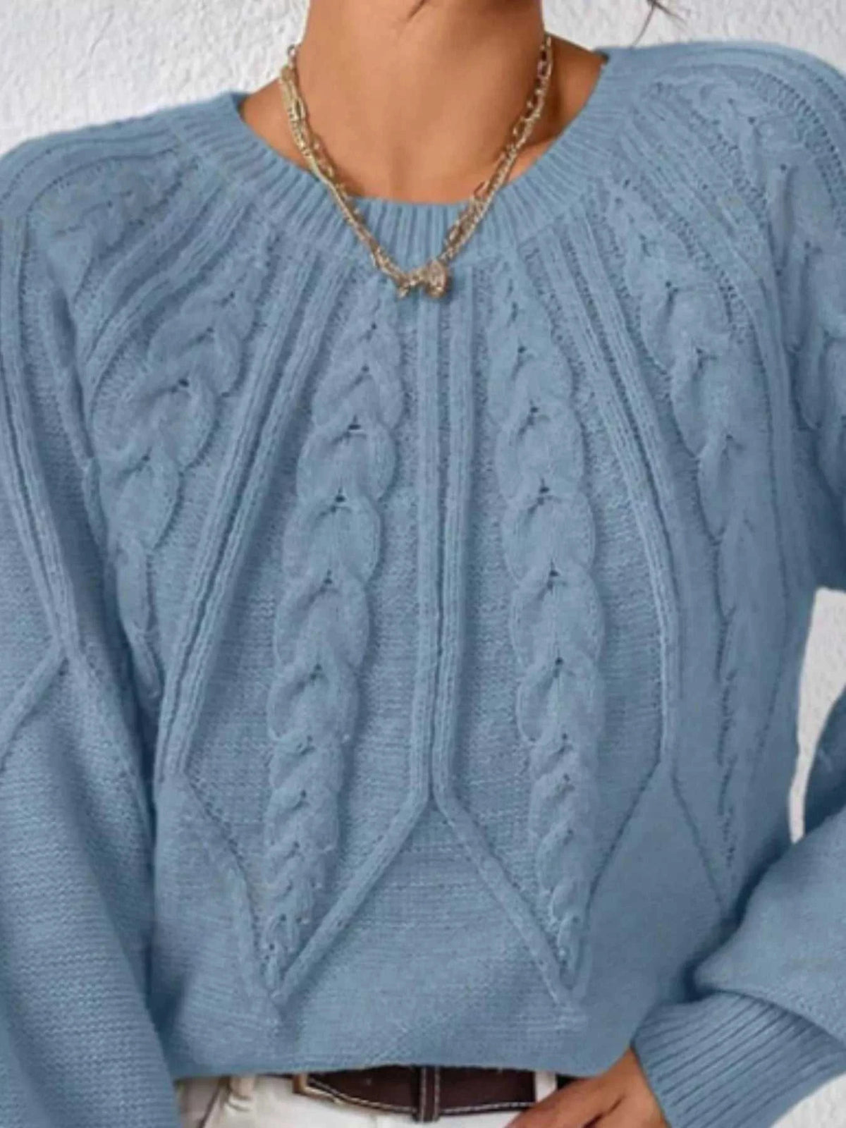 Cable Knit Long Sleeve Sweater 100100200217752 36 Affordable Fashion Under $100 Jerry's Apparel 