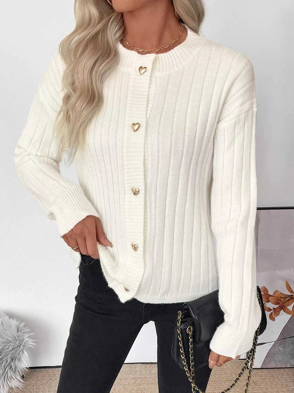 Ribbed Button Up Long Sleeve Cardigan 100100188529526 63 Affordable Fashion Under $100 Jerry's Apparel 