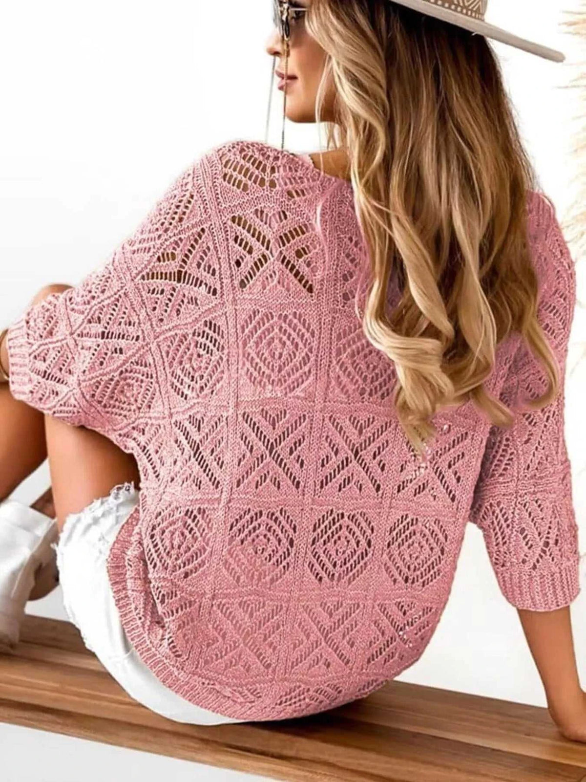 Loose Fit Crochet Knit Cover-Up 100100550437907 37 Affordable Fashion Under $100 Jerry's Apparel 