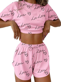 Printed Round Neck Tee and Shorts Set 100100695671655 31 Affordable Fashion Under $100 Jerry's Apparel 