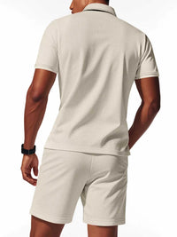 Men's Full Size Casual Short Sleeve Polo and Shorts Set Plus Size 100400870366243 34 Gifts for Him Jerry's Apparel 
