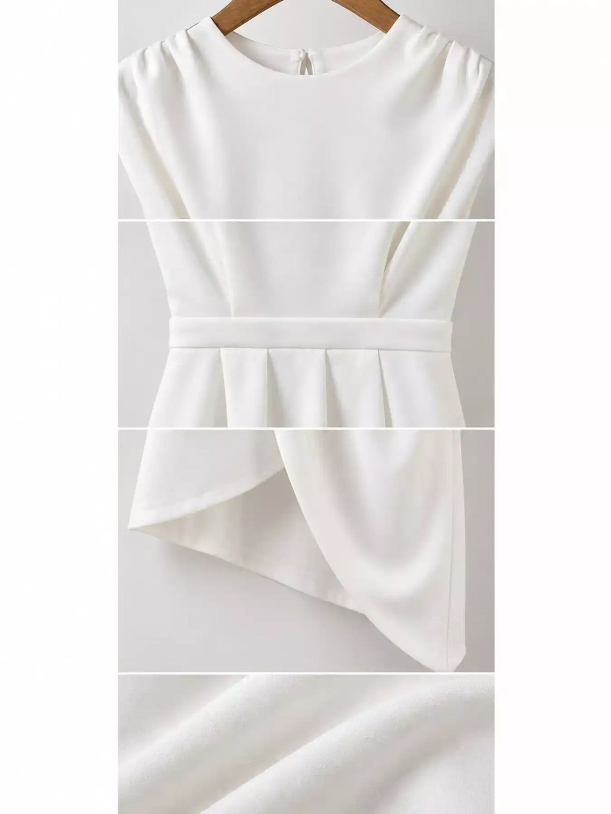 Full Size Elegant Asymmetrical Backless Pleated Dress Plus Size 101001993790464 70 Affordable Fashion Under $100 Jerry's Apparel 