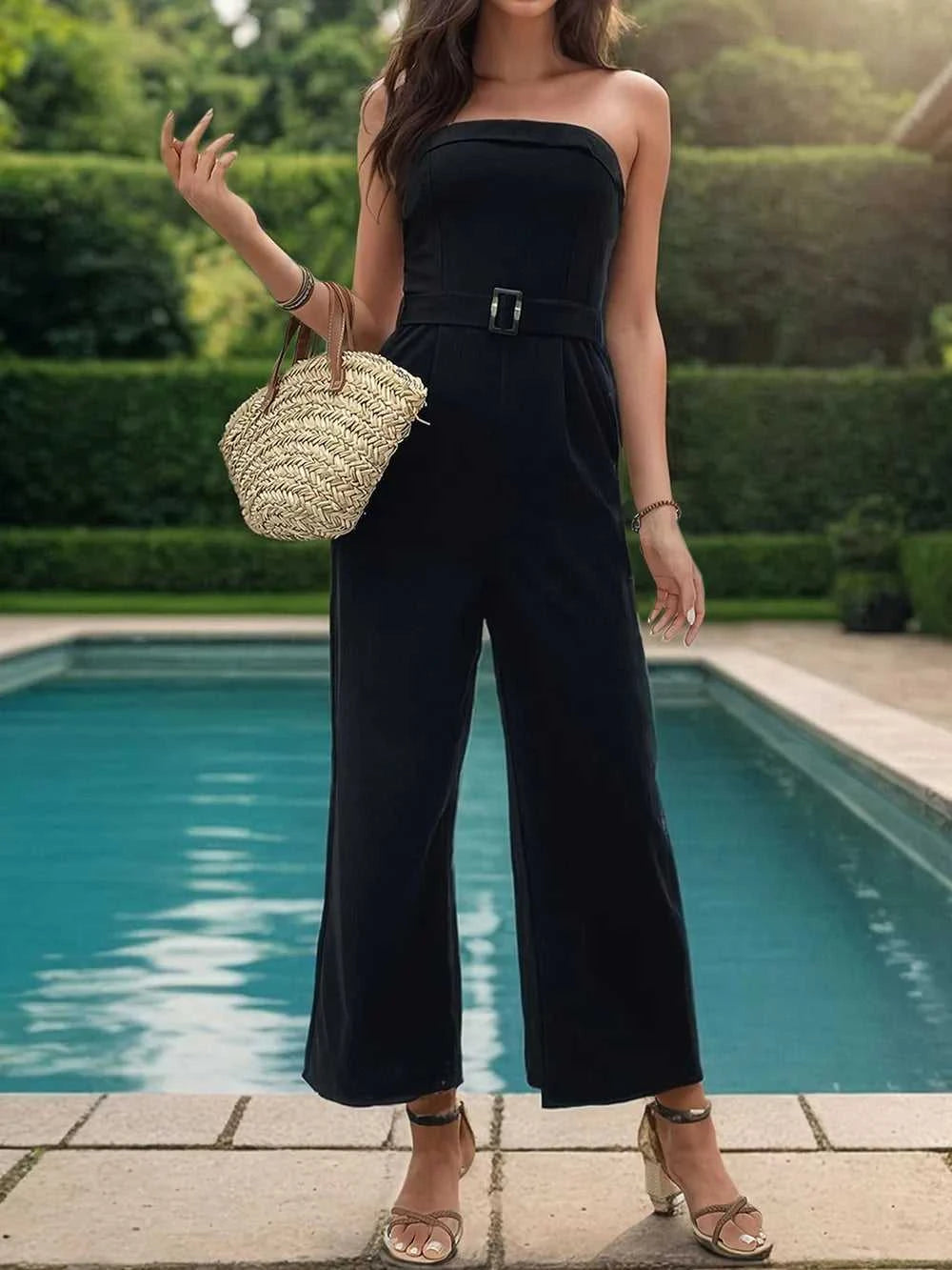 Perfee Tube Jumpsuit with Pockets 100100947501782 36 Affordable Fashion Under $100 Jerry's Apparel 