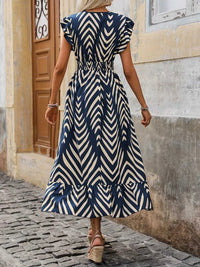 Ruffled Cap Sleeve Midi Dress 100100553584352 41 Affordable Fashion Under $100 Jerry's Apparel 